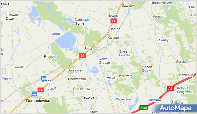mapa Nowe Grudze, Nowe Grudze na mapie Targeo