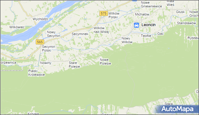 mapa Nowe Polesie, Nowe Polesie na mapie Targeo