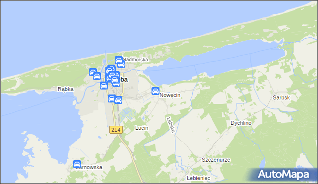 mapa Nowęcin, Nowęcin na mapie Targeo