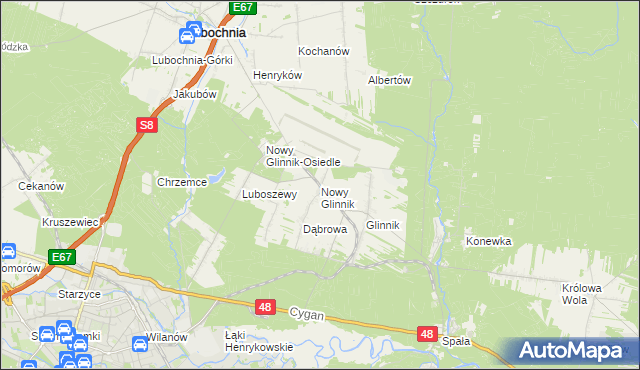 mapa Nowy Glinnik, Nowy Glinnik na mapie Targeo