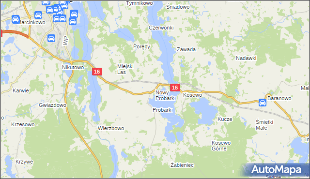 mapa Nowy Probark, Nowy Probark na mapie Targeo