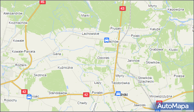 mapa Odcinek, Odcinek na mapie Targeo