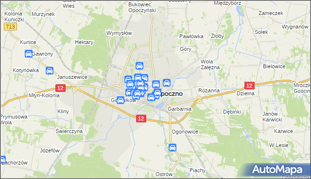 mapa Opoczno, Opoczno na mapie Targeo