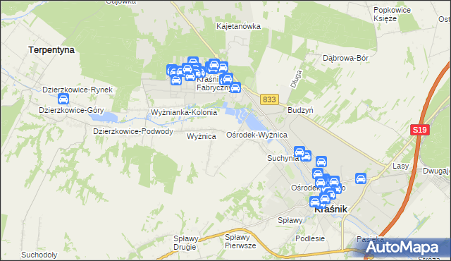 mapa Ośrodek-Wyżnica, Ośrodek-Wyżnica na mapie Targeo