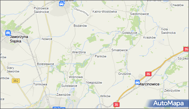 mapa Panków, Panków na mapie Targeo