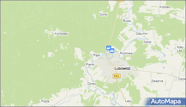 mapa Pątki, Pątki na mapie Targeo