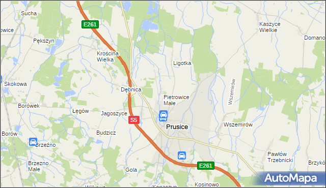 mapa Pietrowice Małe, Pietrowice Małe na mapie Targeo