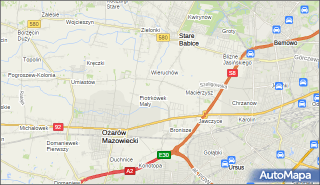 mapa Piotrkówek Duży, Piotrkówek Duży na mapie Targeo