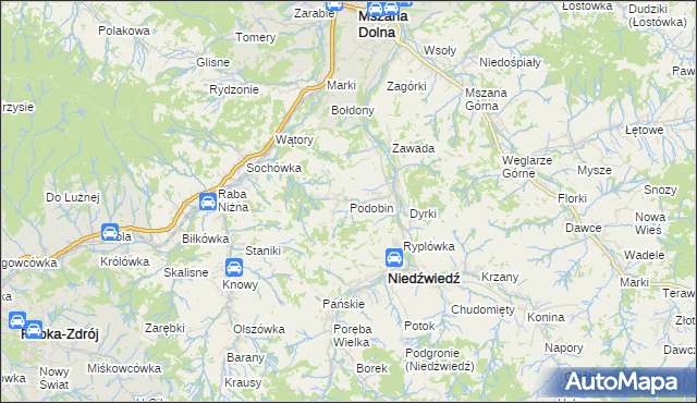 mapa Podobin, Podobin na mapie Targeo