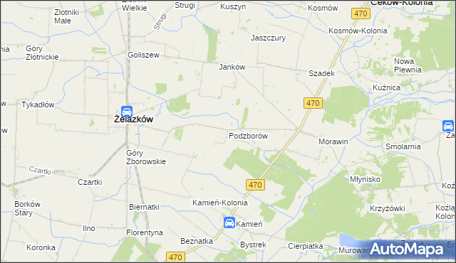 mapa Podzborów, Podzborów na mapie Targeo