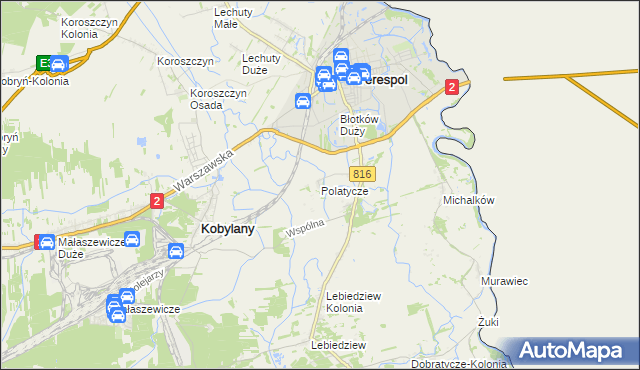mapa Polatycze, Polatycze na mapie Targeo