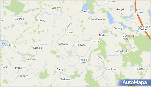 mapa Połowite, Połowite na mapie Targeo