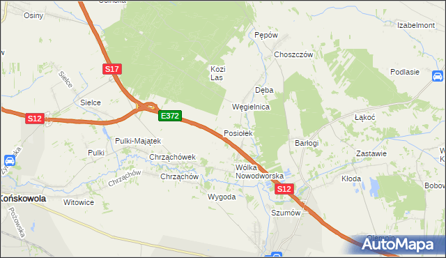 mapa Posiołek, Posiołek na mapie Targeo