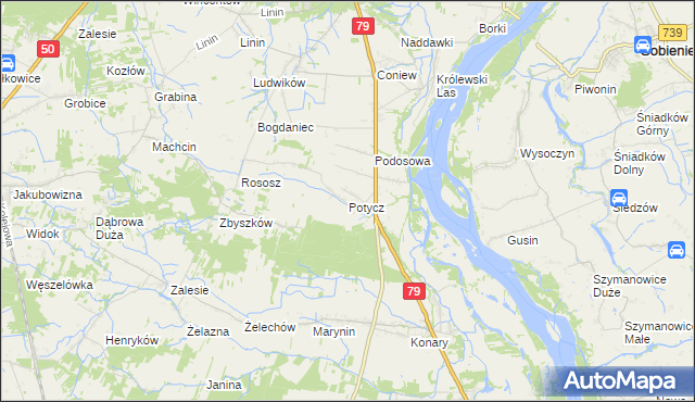 mapa Potycz, Potycz na mapie Targeo