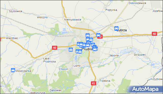 mapa Prudnik, Prudnik na mapie Targeo