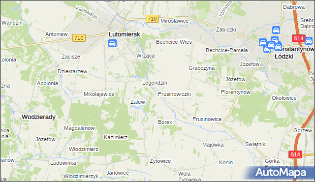 mapa Prusinowiczki, Prusinowiczki na mapie Targeo