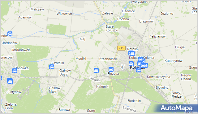 mapa Przanowice, Przanowice na mapie Targeo