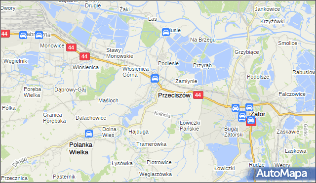 mapa Przeciszów, Przeciszów na mapie Targeo