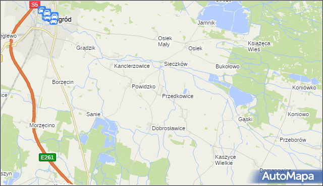mapa Przedkowice, Przedkowice na mapie Targeo