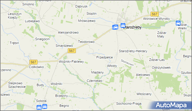 mapa Przedpełce, Przedpełce na mapie Targeo