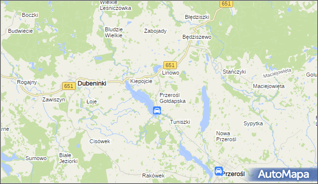 mapa Przerośl Gołdapska, Przerośl Gołdapska na mapie Targeo