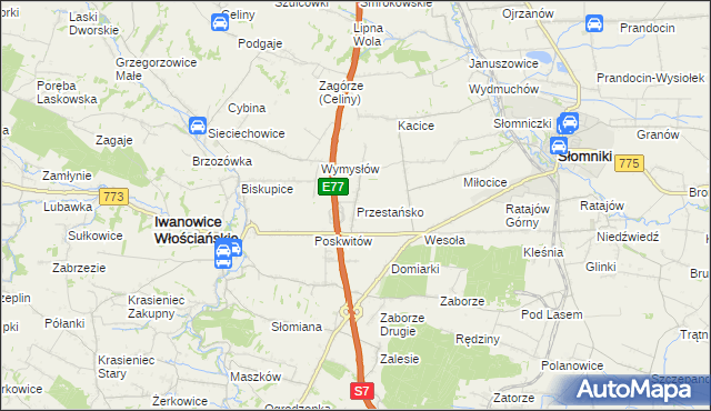 mapa Przestańsko, Przestańsko na mapie Targeo