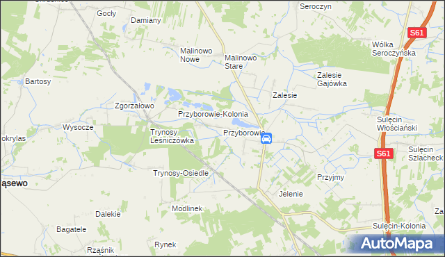 mapa Przyborowie, Przyborowie na mapie Targeo