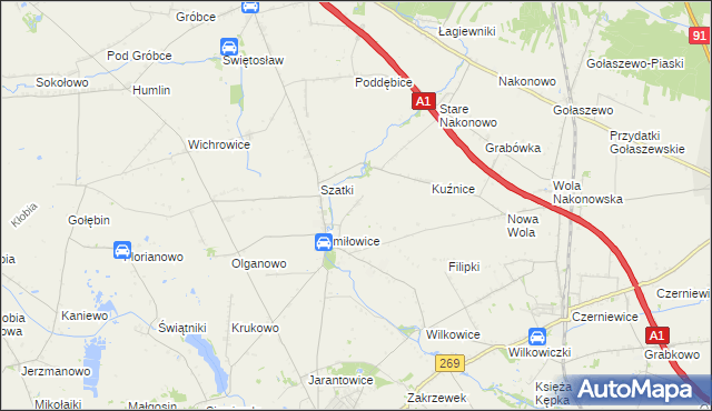 mapa Pustki Śmiłowskie, Pustki Śmiłowskie na mapie Targeo