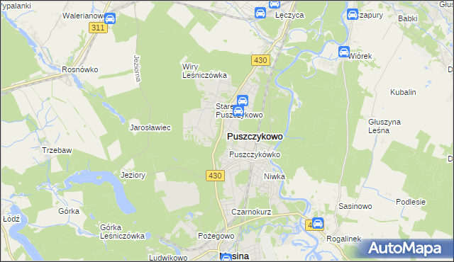 mapa Puszczykowo powiat poznański, Puszczykowo powiat poznański na mapie Targeo