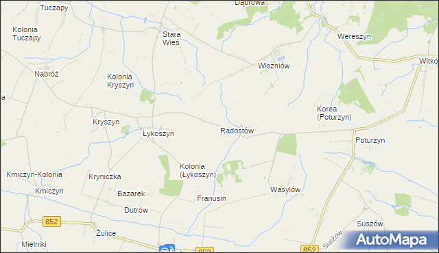 mapa Radostów gmina Mircze, Radostów gmina Mircze na mapie Targeo