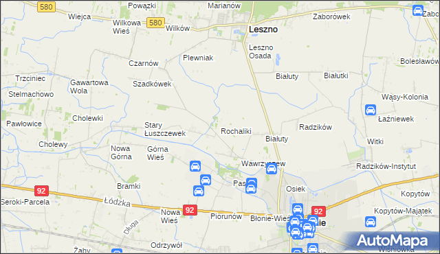 mapa Rochaliki, Rochaliki na mapie Targeo