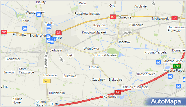 mapa Rokitno-Majątek, Rokitno-Majątek na mapie Targeo