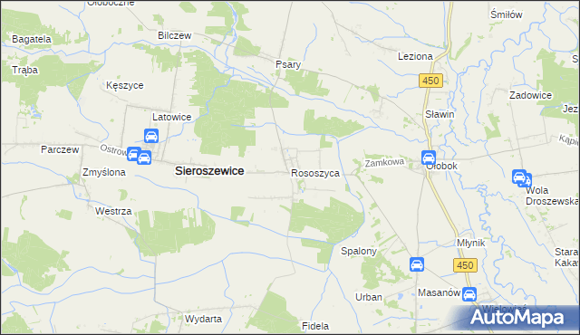 mapa Rososzyca, Rososzyca na mapie Targeo