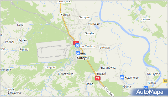 mapa Ruda Łańcucka, Ruda Łańcucka na mapie Targeo