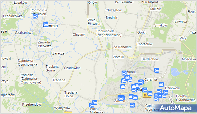 mapa Rzędzianowice, Rzędzianowice na mapie Targeo