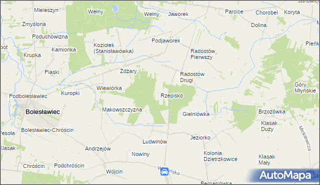 mapa Rzepisko, Rzepisko na mapie Targeo