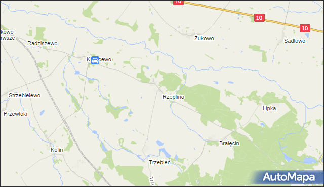 mapa Rzeplino, Rzeplino na mapie Targeo