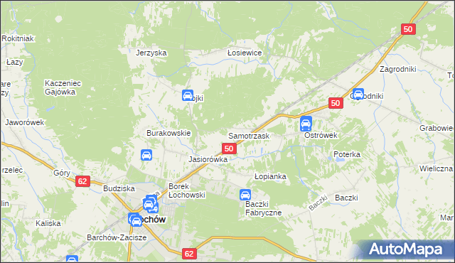 mapa Samotrzask, Samotrzask na mapie Targeo