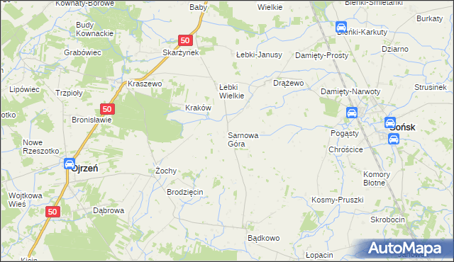 mapa Sarnowa Góra, Sarnowa Góra na mapie Targeo