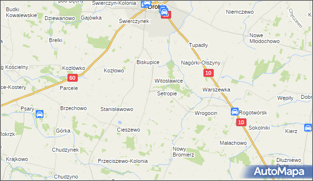 mapa Setropie, Setropie na mapie Targeo