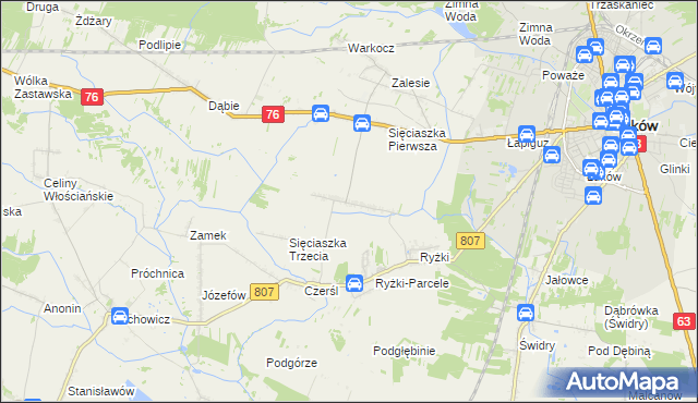 mapa Sięciaszka Druga, Sięciaszka Druga na mapie Targeo