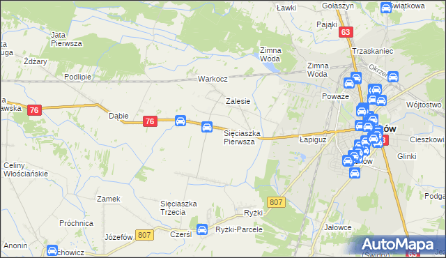 mapa Sięciaszka Pierwsza, Sięciaszka Pierwsza na mapie Targeo
