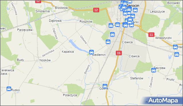 mapa Siedlemin, Siedlemin na mapie Targeo