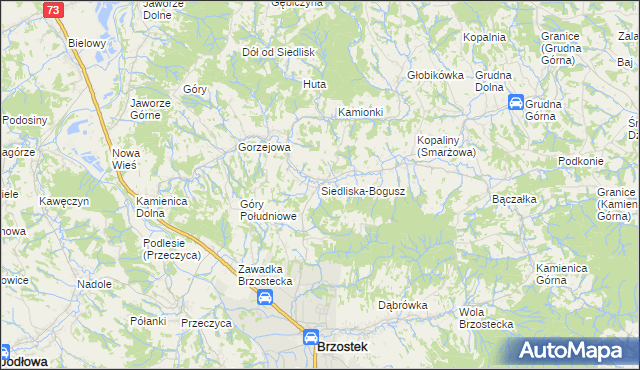 mapa Siedliska-Bogusz, Siedliska-Bogusz na mapie Targeo