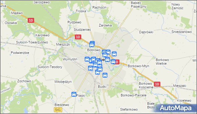mapa Sierpc, Sierpc na mapie Targeo