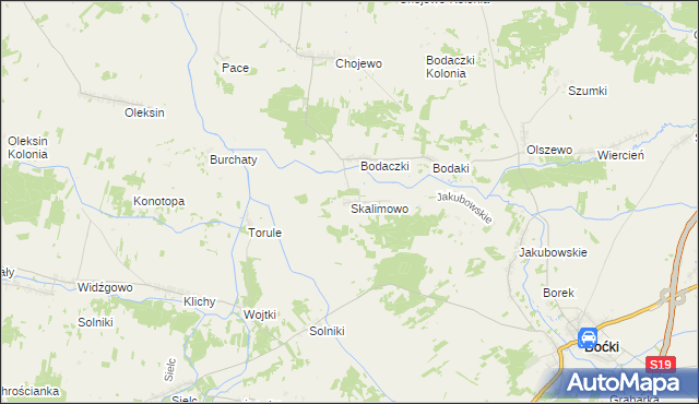 mapa Skalimowo, Skalimowo na mapie Targeo