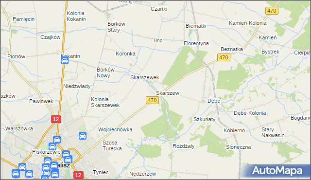 mapa Skarszew, Skarszew na mapie Targeo