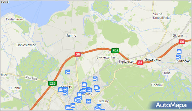 mapa Skwierzynka, Skwierzynka na mapie Targeo