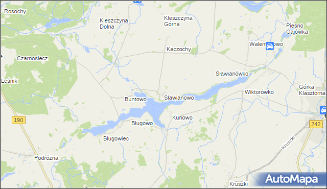 mapa Sławianowo, Sławianowo na mapie Targeo