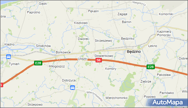 mapa Słowienkowo, Słowienkowo na mapie Targeo